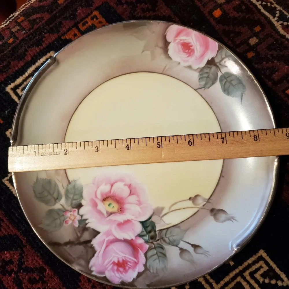 Noritake Mormura M plate and bowl Hand Painted Japan‎ mark